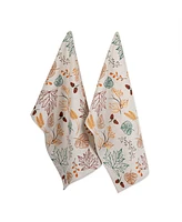 Design Imports Autumn Leaves Printed Dishtowel Set