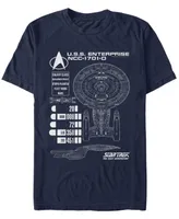 Star Trek Men's The Next Generation U.s.s. Enterprise Ncc-1701-d Schematic Short Sleeve T-Shirt