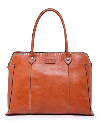 Old Trend Women's Genuine Leather Soul Stud Satchel Bag