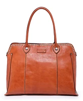 Old Trend Women's Genuine Leather Soul Stud Satchel Bag
