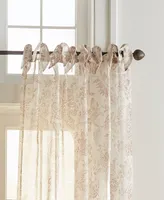 Elrene Westport Floral Tie-Top Sheer Window Curtain