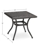 Wythburn Mix and Match 20" Square Cast Aluminum Outdoor End Table