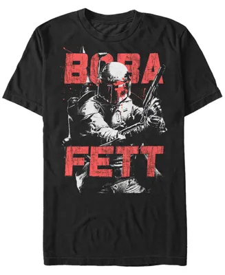 Star Wars Men's Classic Boba Fett Splatter Short Sleeve T-Shirt