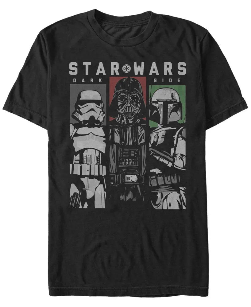 Star Wars Men's Classic Dark Side Villain Panels Short Sleeve T-Shirt