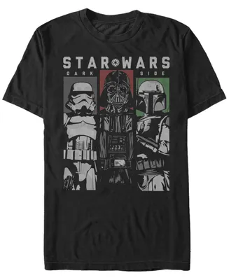 Star Wars Men's Classic Dark Side Villain Panels Short Sleeve T-Shirt