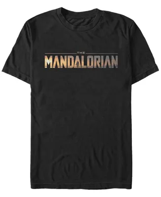 Fifth Sun Star Wars The Mandalorian Title Fill Logo Short Sleeve Men's T-shirt