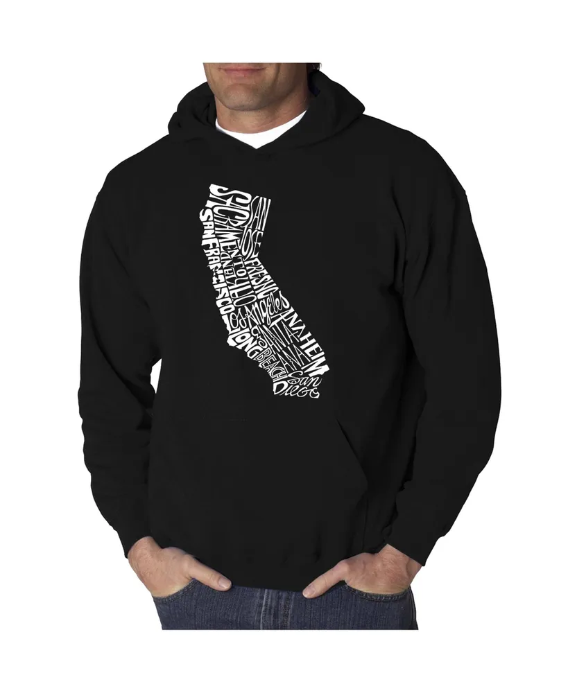 La Pop Art Men's Word Hooded Sweatshirt - California State