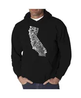 La Pop Art Men's Word Hooded Sweatshirt - California State