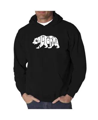 La Pop Art Men's Word Hooded Sweatshirt - California Bear