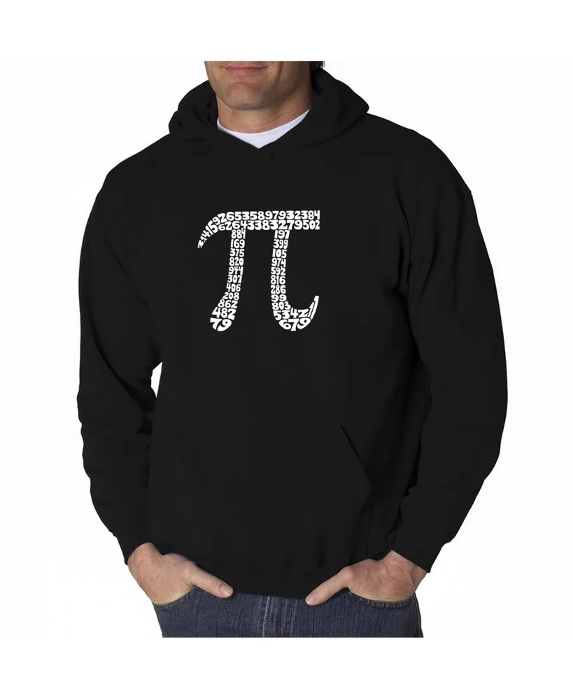 La Pop Art Men's Word Hooded Sweatshirt - 100 Digits of Pi