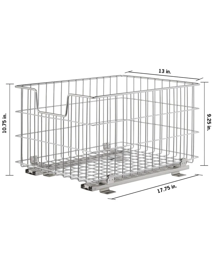 Trinity Wire Basket with Slides, Pack of 2
