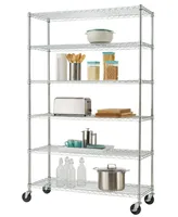 Trinity Basics -Tier Wire Shelving Rack Includes Wheels