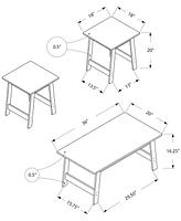 Monarch Specialties 3 Piece Table Set