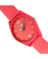 Crayo Unisex Dynamic Pink Leatherette Strap Watch 36mm