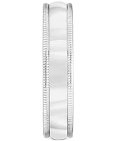 Men's Milgrain Edge Wedding Band in 18k Gold-Plated Sterling Silver (Also in Sterling Silver)