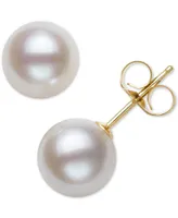 Belle de Mer Cultured Freshwater Pearl Stud Earrings (7mm) 14k Gold