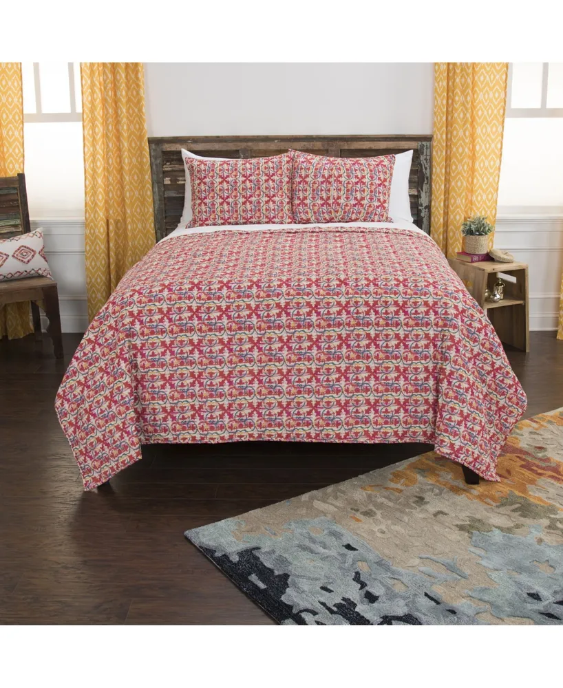 Laura Ashley Bramble Floral Cotton Reversible 2-Piece Quilt Set, Twin -  Macy's