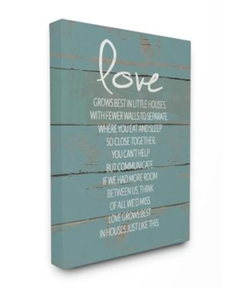 Stupell Industries Love Grows Best In Little Houses Distressed Teal Shiplap Art Collection