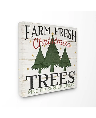 Stupell Industries Farm Fresh Christmas Trees Canvas Wall Art, 24" x 24"