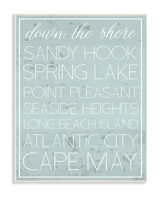Stupell Industries Down The Jersey Shore List Wall Plaque Art
