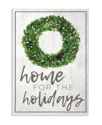Stupell Industries Home For The Holidays Wreath Christmas Art Collection