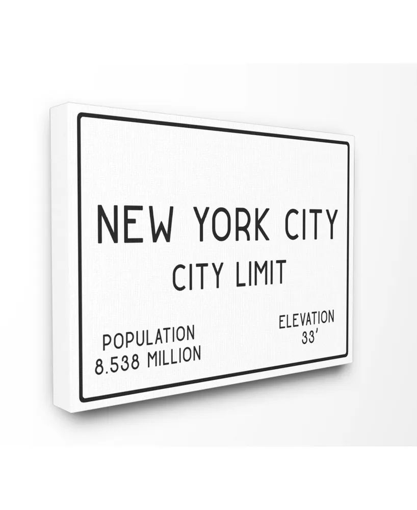 Stupell Industries Nyc City Limit Canvas Wall Art
