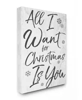 Stupell Industries All I Want For Christmas is You Cavnas Wall Art, 16" x 20"