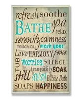 Stupell Industries Home Decor Bathe Wash Your Worries Typography Bathroom Art Collection