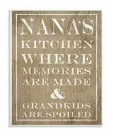 Stupell Industries Nanas Kitchen and Spoiled Grandkids Light Wall Plaque Art