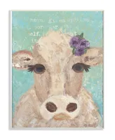 Stupell Industries Cow Painterly Portrait Wall Plaque Art