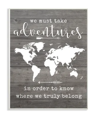Stupell Industries Take Adventures Map Wall Plaque Art, 10" x 15"