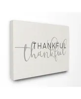 Stupell Industries Thankful Typography Canvas Wall Art, 30" x 40"