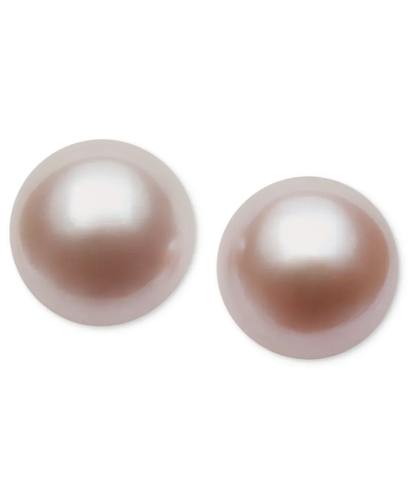 Belle de Mer Pearl Earrings, 14k Gold Cultured Freshwater Pearl Stud Earrings (9mm)