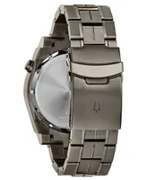 Bulova Men's Chronograph Precisionist Gray Stainless Steel Bracelet Watch 46.5mm