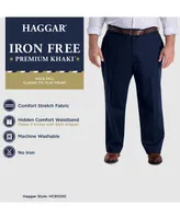 Haggar Men's Big & Tall Iron Free Premium Khaki Classic-Fit Flat Front Pant