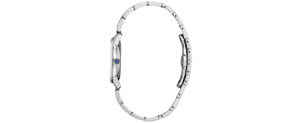 Frederique Constant Women's Swiss Slimline Diamond (1/20 ct. t.w.) Stainless Steel Bracelet Watch 30mm