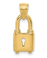 Lock Pendant in 14k Yellow Gold