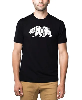La Pop Art Men's Word Premium T-Shirt - California Bear
