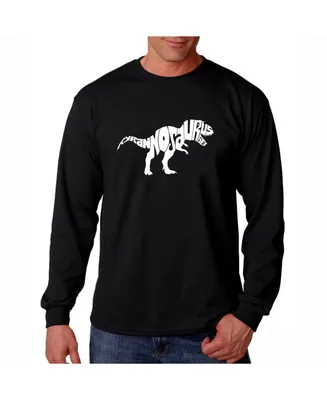 La Pop Art Men's Word Long Sleeve T-Shirt - Tyrannosaurus Rex