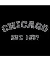 La Pop Art Men's Word Long Sleeve T-Shirt - Chicago 1837