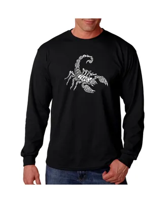 La Pop Art Men's Word Long Sleeve T-Shirt - Types of Scorpions