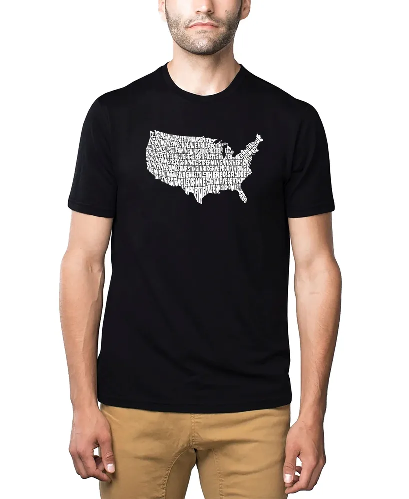 La Pop Art Men's Premium Word T-Shirt - The Star Spangled Banner