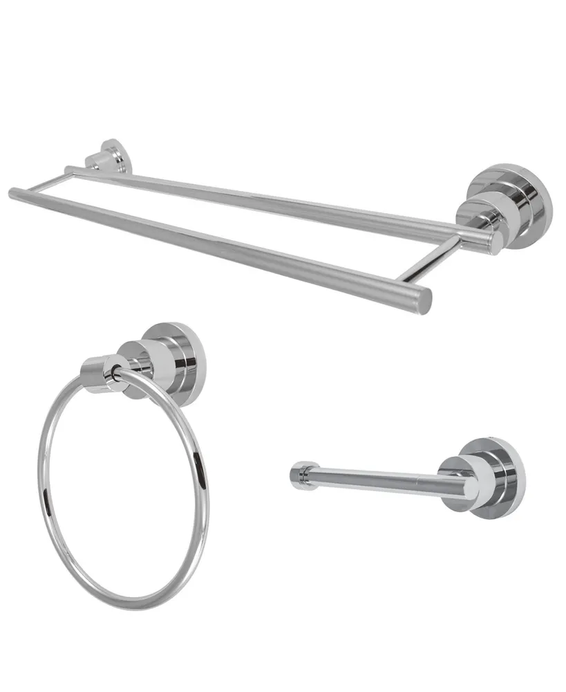 Chrome Bathroom Accessories Set Silver Stainless Steel