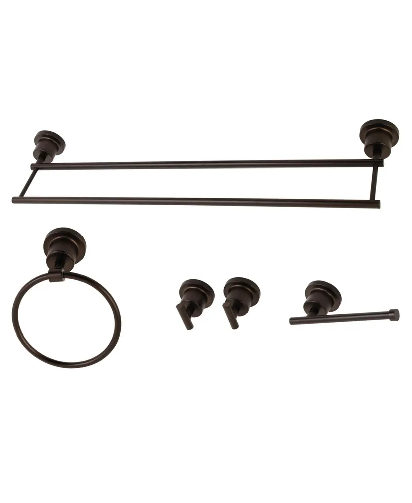 5-Piece Black Oil-Rubbed Bronze Bathroom Accessories Set