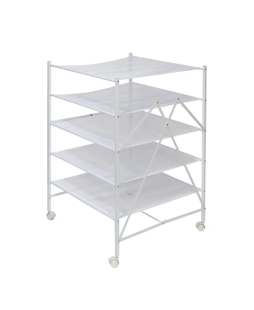 Honey Can Do 5-Tier Collapsible Rolling Clothes Drying Rack