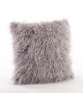 Saro Lifestyle Mongolian Faux Fur Decorative Pillow