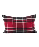 Saro Lifestyle Tartan Plaid Pattern Decorative Pillow, 12" x 20"