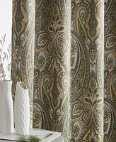 Hlc.me Paris Paisley Decorative Print Damask Pattern Light Reducing Filtering Grommet Window Curtain Panels for Living and Dining Room