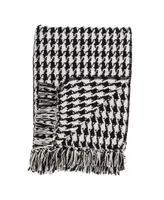 Saro Lifestyle Houndstooth Print Throw