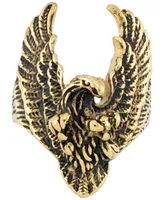 Legacy for Men by Simone I. Smith Yellow & Black Ion-Plated Eagle Ring Stainless Steel